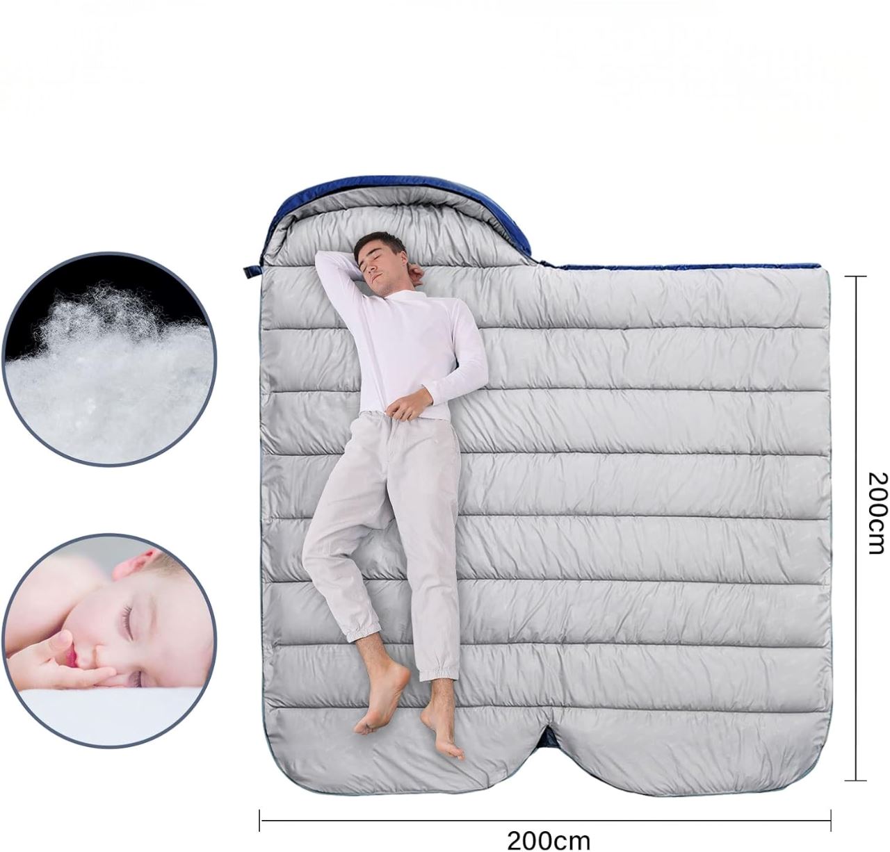 Sac de couchage - HikingSleepingbag™ - Bleu marine - Esprit nomade