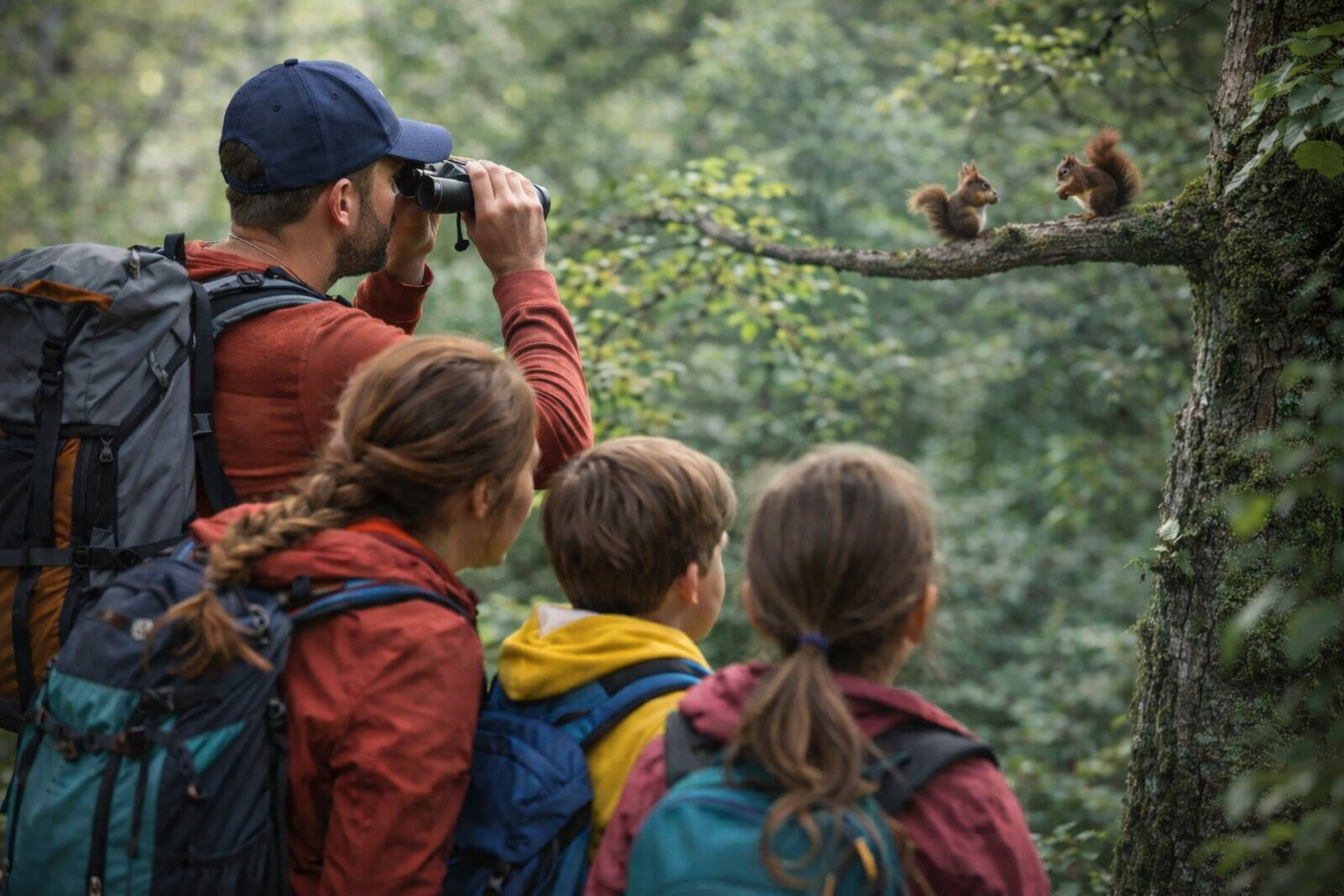 balade en famille dans la foret