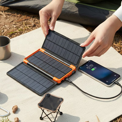 batterie solaire portable charge telephone
