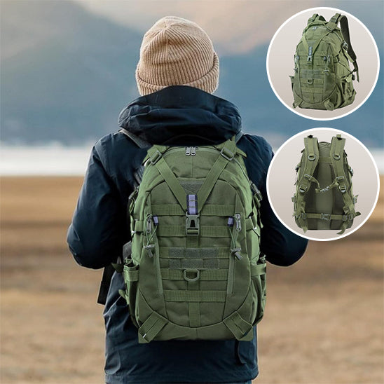 femme de dos porte sac a dos rando vert