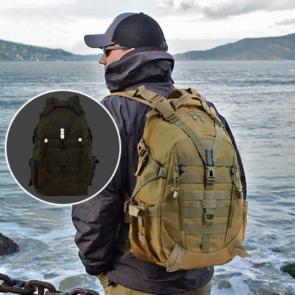 homme mer porte sac a dos rando beige