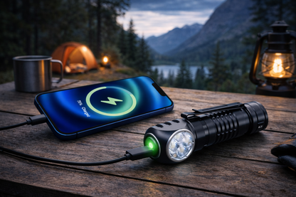 lampe frontale rechargeable charge telephone camping