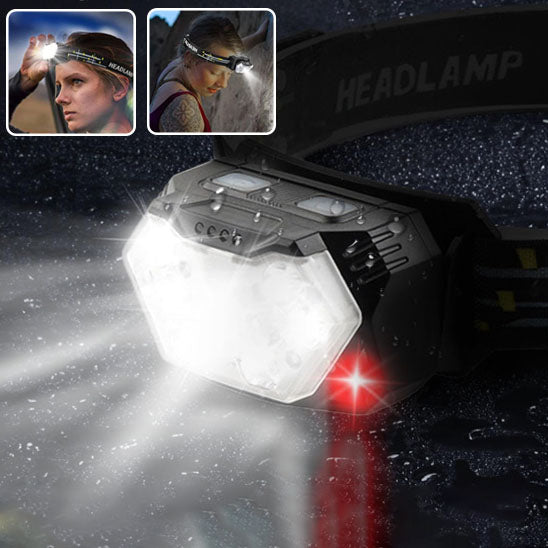 lampe frontale rechargeable eclaire sous pluie