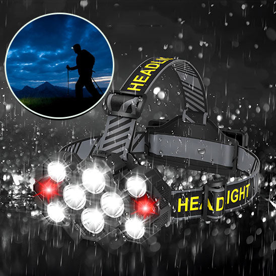 lampe frontale rechargeable illumine pluie