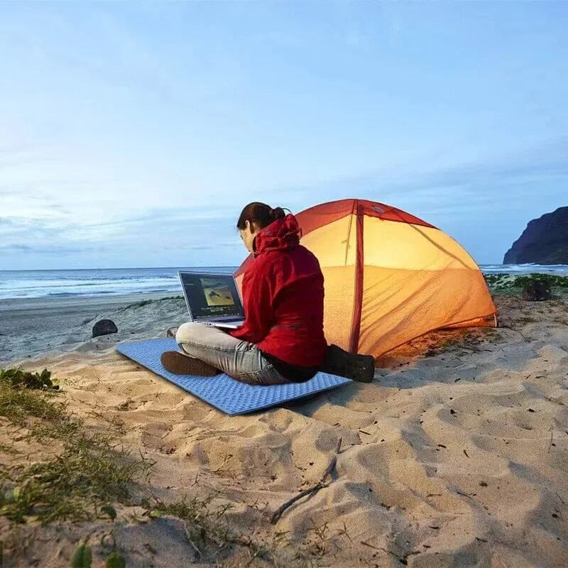 Matelas Camping - PortableCampingMat™ - Bleu - Esprit nomade