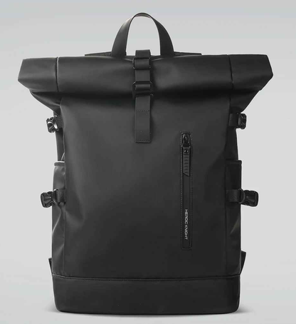 sac a dos impermeable noir de face