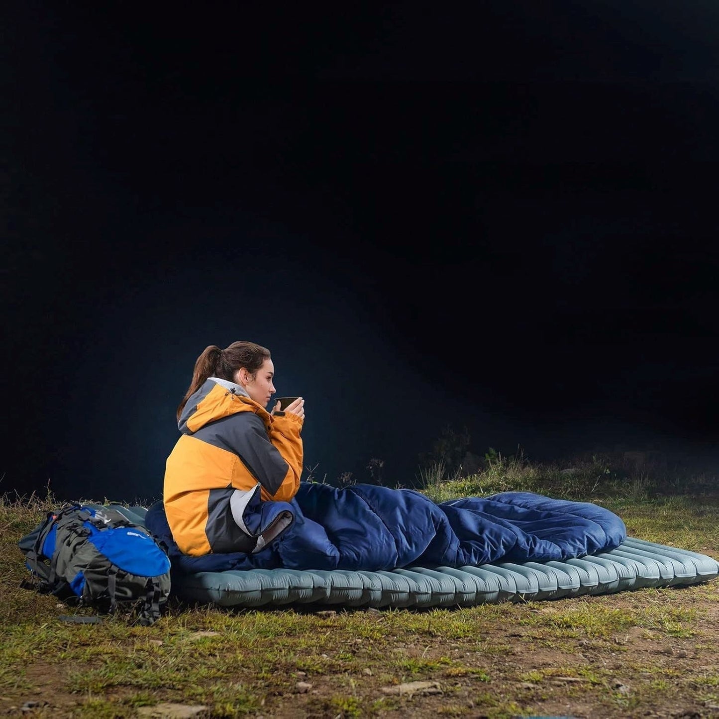 Sac de couchage - HikingSleepingbag™ - Bleu marine - Esprit nomade