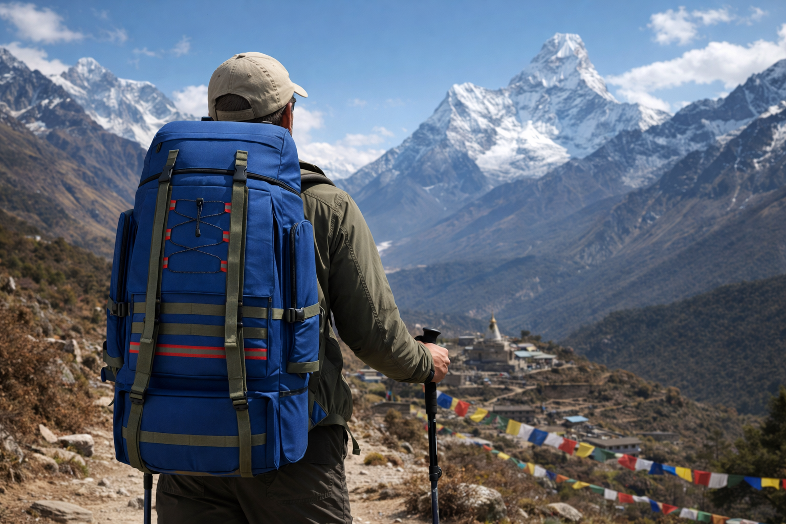 trekking dans les montagnes du nepal